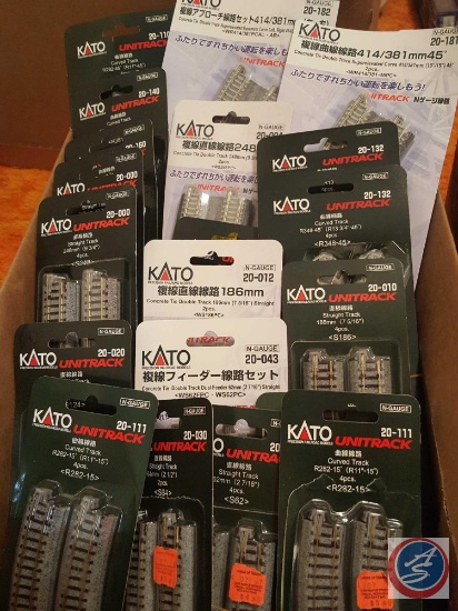Assorted KATO 'N' Scale Railroad Track in Original Packaging