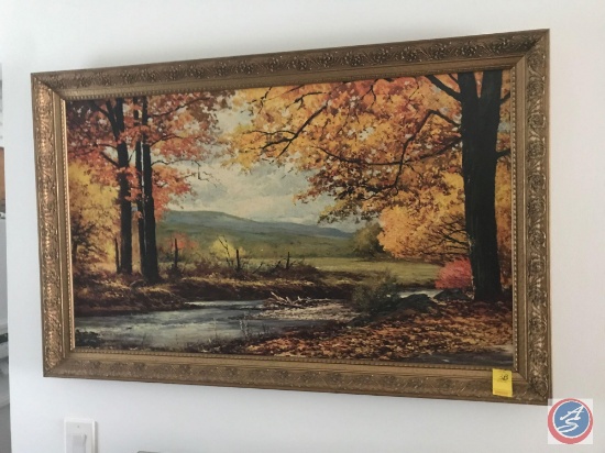 Framed wall painting