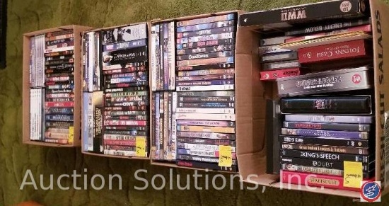 (4) boxes of assorted DVDs and VHS movies {{SOLD 4x THE MONEY}}
