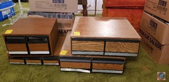 (4) VHS and cassette storage drawers (contents included)