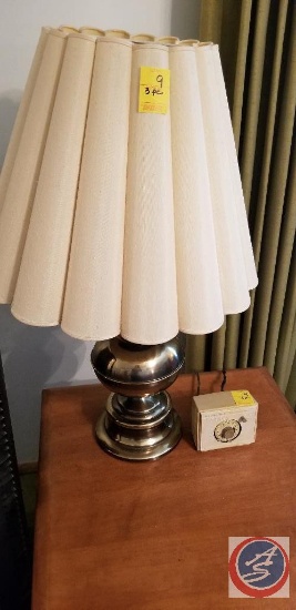 (2) matching table lamps with GE timer (model #8117)