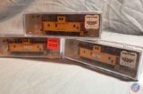 [3] U.P. 'N' Scale Model Train Cabooses in Original Boxes