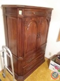 3 drawer/2 door wood armoire (59