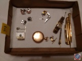 Ladies watch, pocket watch, decorative pens, cufflinks and more