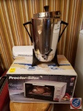 Sunbeam stainless steel coffee percolator, Proctor-Silex Oven Master toaster oven/broiler