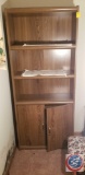 3 shelf/2 door with 1 shelf wood bookcase (71