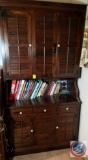 1 drawer/6 tier with doors wood shelving unit (78x40x16)
