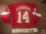Detroit Redwings Hockey Jersey, SHANAHAN No.14, size XL, made by Starter