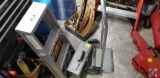 Werner 3' step ladder, Sears Craftsman 2 wheel dolly, empty metal toolbox