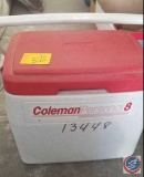 Coleman Personal 8 cooler, Charmglowette portable propane camp stove (model #7110C)