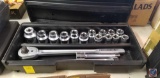 Craftsman ratchet and socket set in carrying case