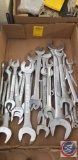 Flat of assorted Craftsman open end wrenches