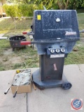 Ducane gas grill (model #2002SHLPE), grill cover, (3) kabob skewers and more