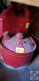 Plastic gas can, metal gas can, plastic 5 gallon bucket