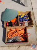 (3) boxes to include; (2) extension cords, bungie ties, Black and Decker Jack Rabbit Pump, Pump and