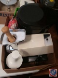 Nut chopper with nuts, Sunbeam 12 cup coffee pot, Penn Crest electric meat grinder and more