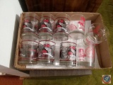 Flat containing Husker themed glassware