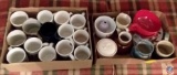 (2) flats containing; assorted coffee and soup mugs