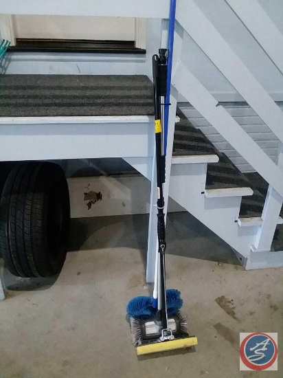 (2) mops and a long handled brush