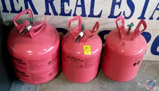 (3) empty Balloon time helium tanks