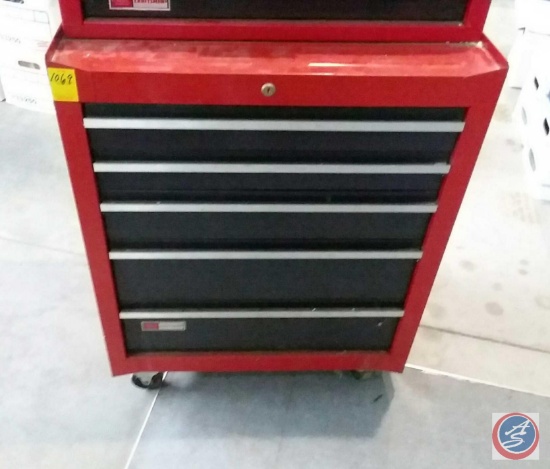 Bottom half of 5 drawer Craftsman tool box on wheels