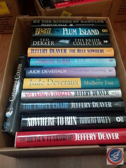 (12) hardback books including authors; Judy Deveraux and Jeffery Deaver