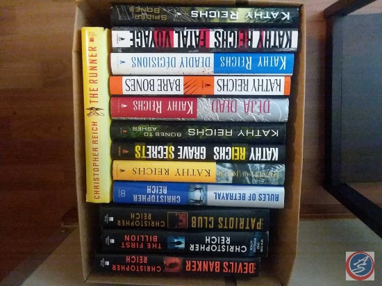 (13) hardback books including authors; Christopher Reich and Kathy Reichs