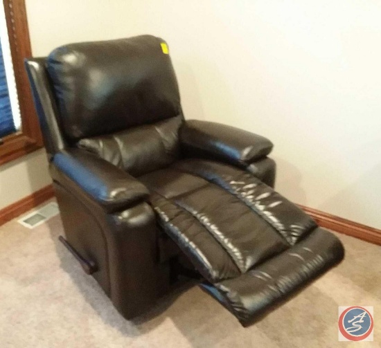 Brown leather La-Z-boy rocker recliner