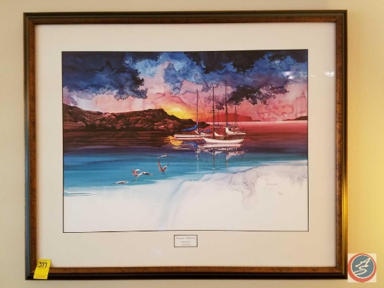 Limited Edition #990 of 1027 Tranquil Reflections by Michael Atkinson framed and matted wall print