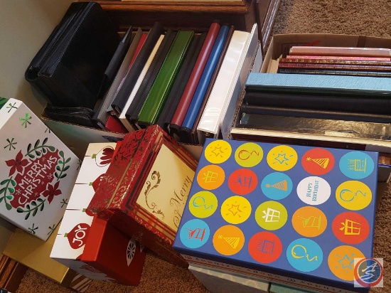 (7) decorative gift boxes, 3 ring binders, file folders, resume paper, journals, notebooks, greeting