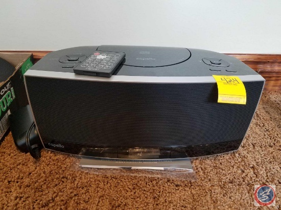 Cappelo (model #Ci302) home stereo speaker with CD player and clock with remote
