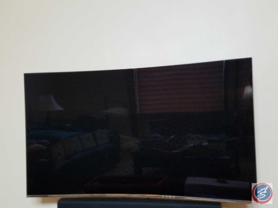 Samsung 55" curved screen smart TV with remote and wall mount (Model #UN55KS8500) {{BUYER MUST