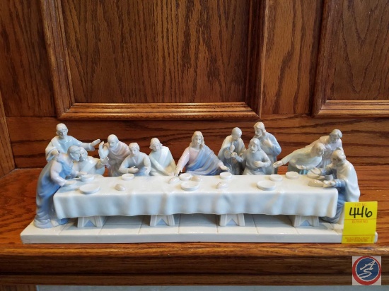 Porcelain depiction of "The Last Supper" display (5x5x16)