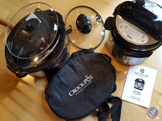 Cooks Essential 4qt. Electric pressure cooker, Crock pot (model #SCCPVC600AS-P) with carrying bag