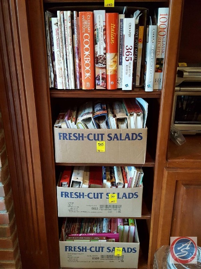 (4) boxes of assorted cookbooks