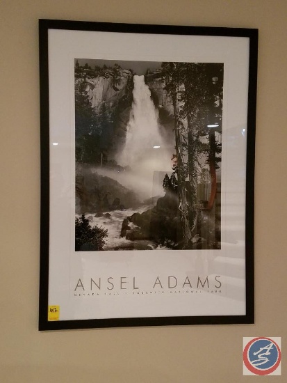 Ansel Adams framed wall print: Nevada Fall, Yosemite National Park (30.5"x42")