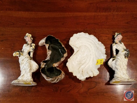 Vintage Hedi Schoop (Hollywood, CA) 4 piece ceramic art decor