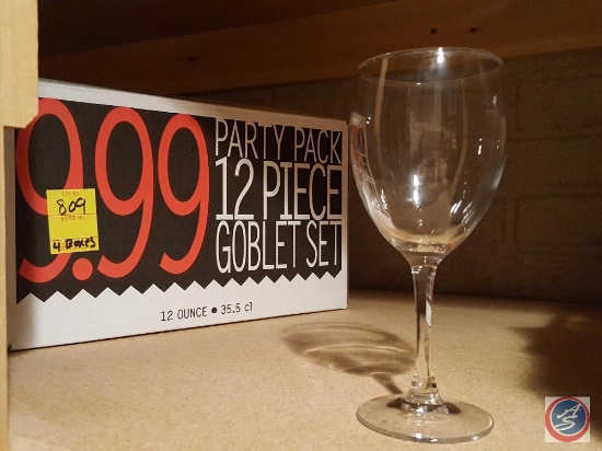 (48) stemmed wine glasses