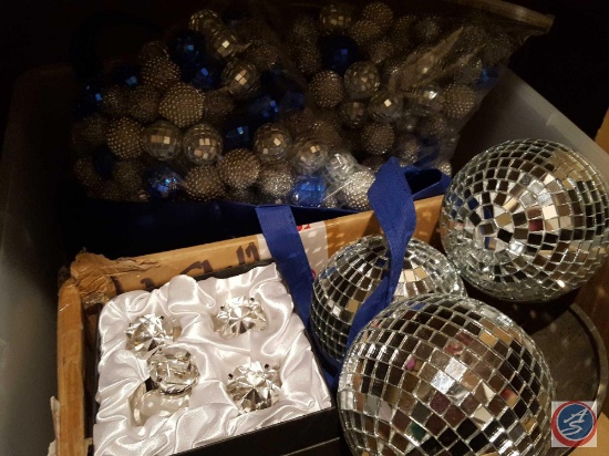 Approx. 50 centerpiece mirrors (14" around), wedding bell party favors, mirror balls, diamond ring