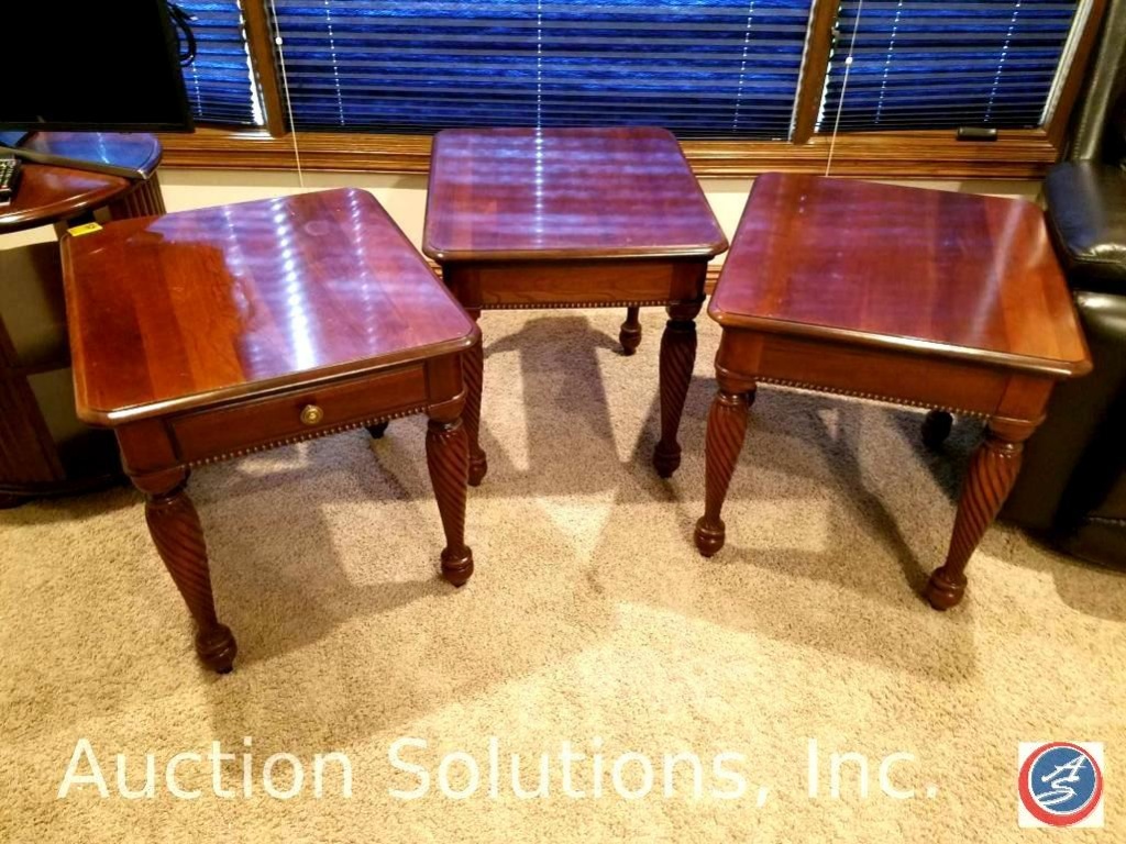 Lot 3 Pennsylvania House Wooden End Tables One W Drawer 24