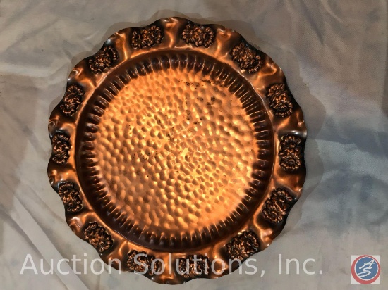 CopperCraft Guild Drink Server, Copper, a copper wall plate, and a copper Gregorian tray