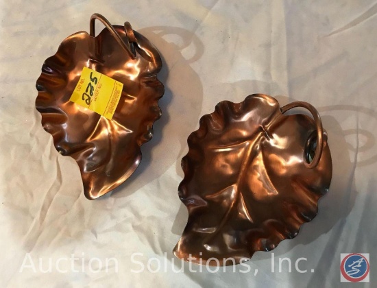 [2] Gregorian Copper Leaf Design Candy Dishes