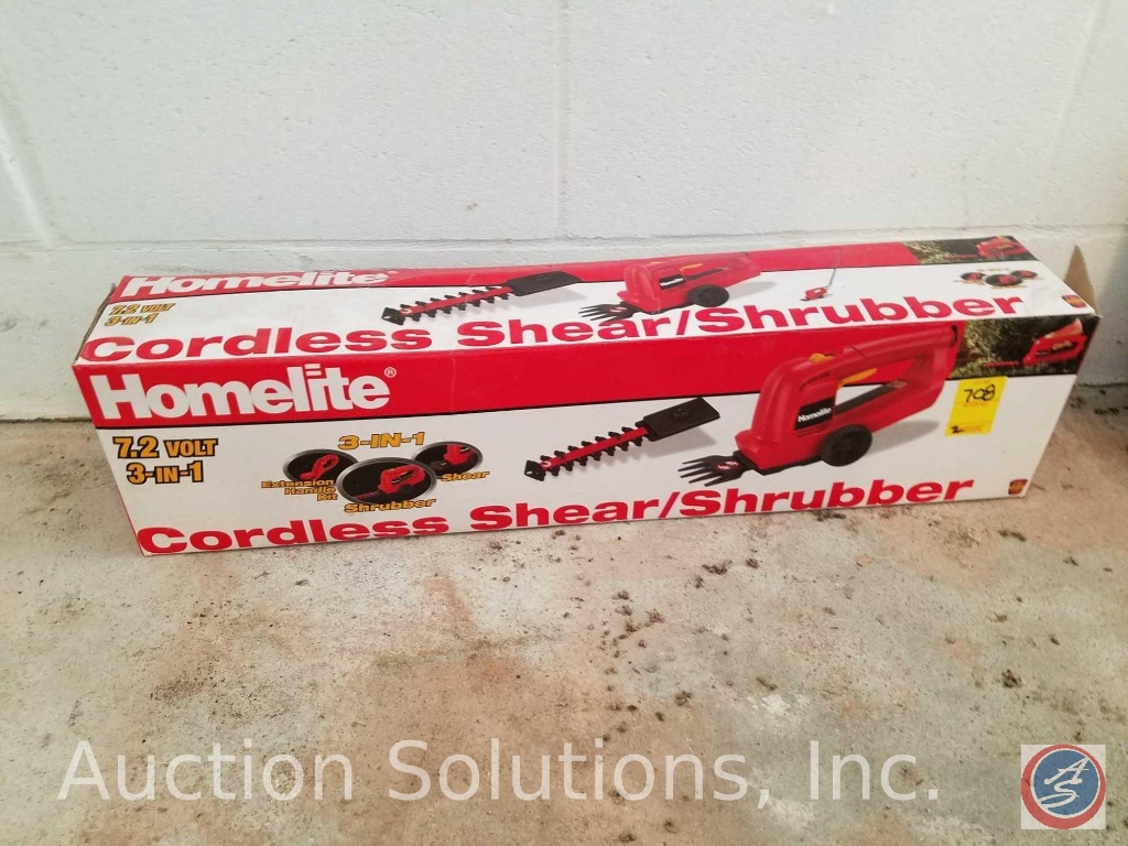... Homelite Model UT44170 7.2 Volt 3 in 1 Cordless Shear/Shrubber in box and Black ...