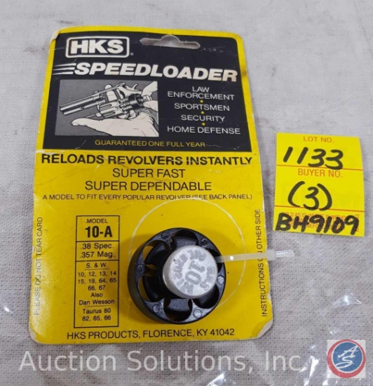 HKS Speed Loader for Revolver, Barrel for a pistol and Lightwood Banbury Top Grain Hide for pistol