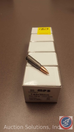 123 grain FMJ 7.62x39mm Lead Core ammo(20 rounds)(SOLD 5XS THE MONEY)