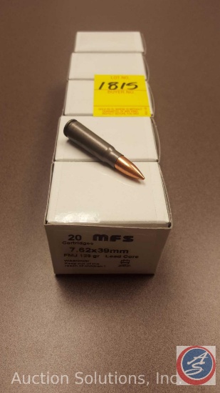 123 grain FMJ 7.62x39mm Lead Core ammo(20 rounds)(SOLD 5XS THE MONEY)