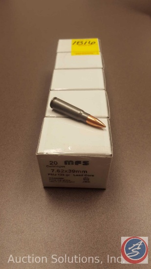 123 grain FMJ 7.62x39mm Lead Core ammo(20 rounds)(SOLD 5XS THE MONEY)