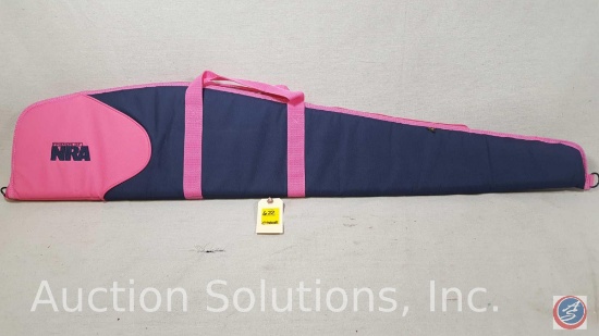 Hot Pink and Navy Blue NRA Rifle case and Black NRA Satchel