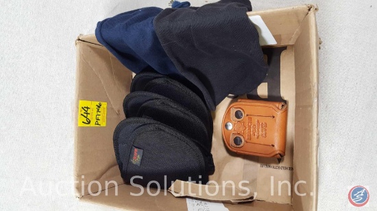 Cloth Draw String bag (1 Blue/1 Black), Bianchi Grip Clip #30 for .45 Auto S&W 39 and Black Acorn