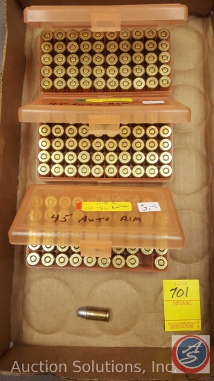 .45 Auto Rim 255 grain ammunition 50 in each case (SOLD 3x THE MONEY)